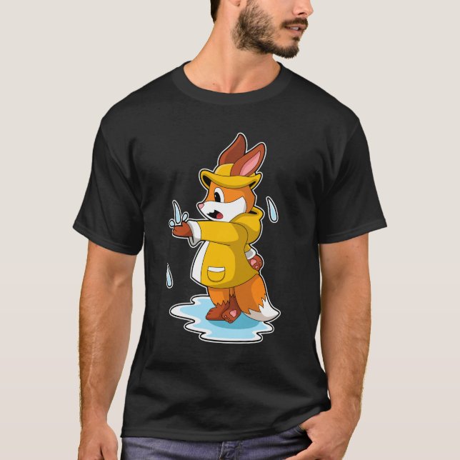 Camiseta Fox en Lluvia con gotas de lluvia (Anverso)