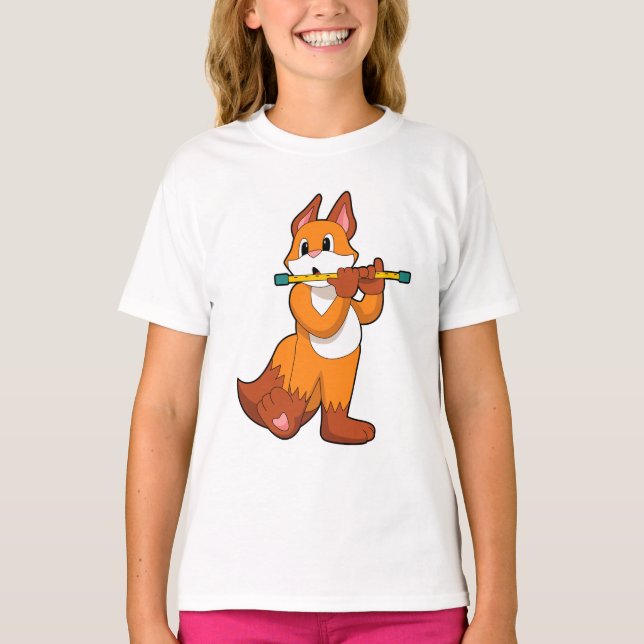 Camiseta Fox en Music con Flute.PNG (Anverso)