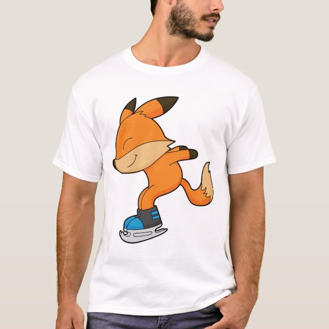 Camiseta Fox en patinaje sobre hielo con patines de hielo (Anverso)