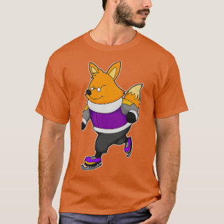 Camiseta Fox en patinaje sobre hielo con patines de hielo