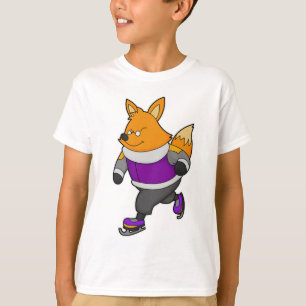 Camiseta Fox en patinaje sobre hielo con patines de hielo y