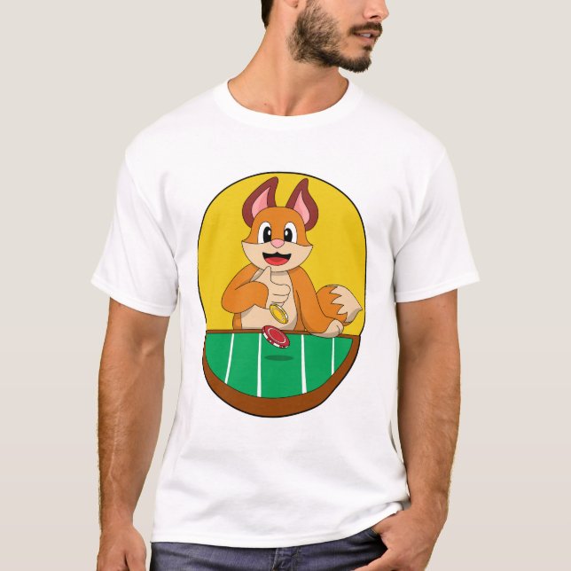 Camiseta Fox en Poker con fichas de póker (Anverso)