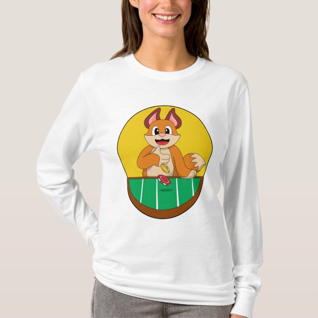 Camiseta Fox en Poker con fichas de póker (Anverso)