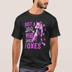 Camiseta Fox Es Sólo Un Chica Que Ama A Los Zorros Rojo Fox