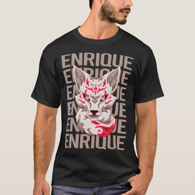 Camiseta Fox Face - Enrique Name (Anverso)
