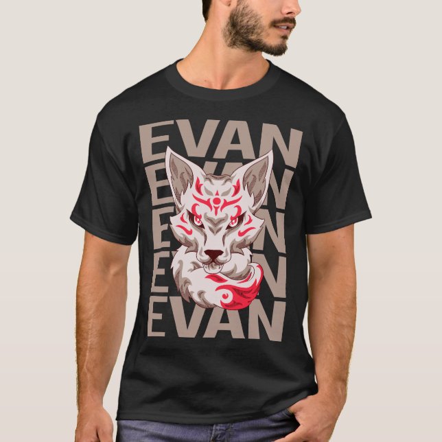 Camiseta Fox Face - Evan Name (Anverso)