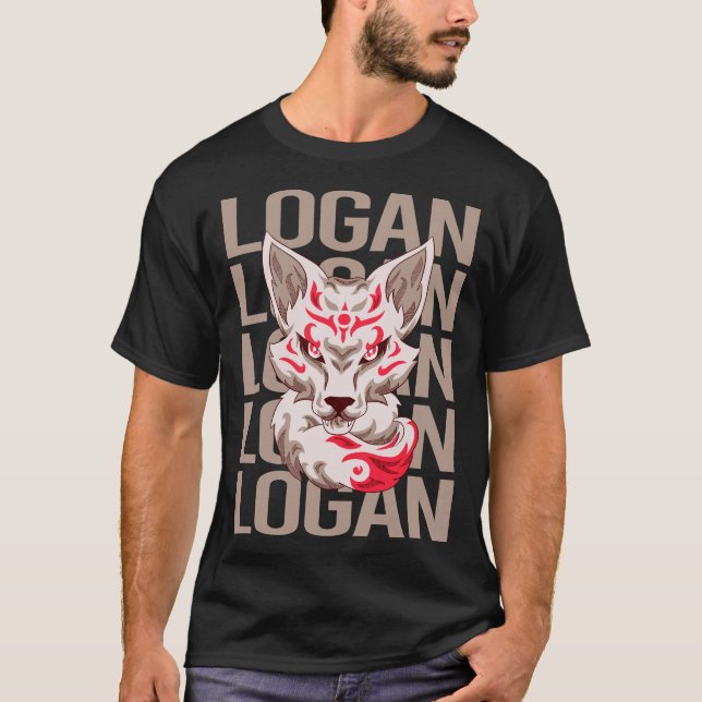 Camiseta Fox Face - Nombre de Logan (Anverso)