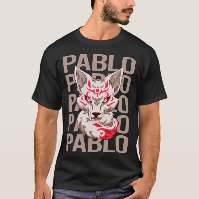 Camiseta Fox Face - Nombre Pablo (Anverso)