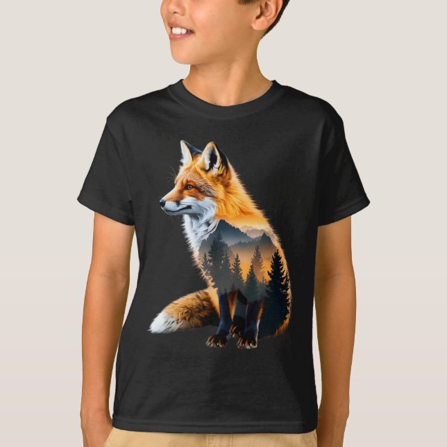 Camiseta Fox Forest Nature Lover Mountains Hiking Camng Bus (Anverso)