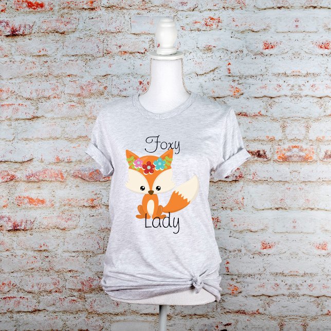 Camiseta Fox Foxy Lady de flores de primavera (Subido por el creador)