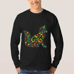 Camiseta Fox Funny Puzzle Animals Autism Awareness