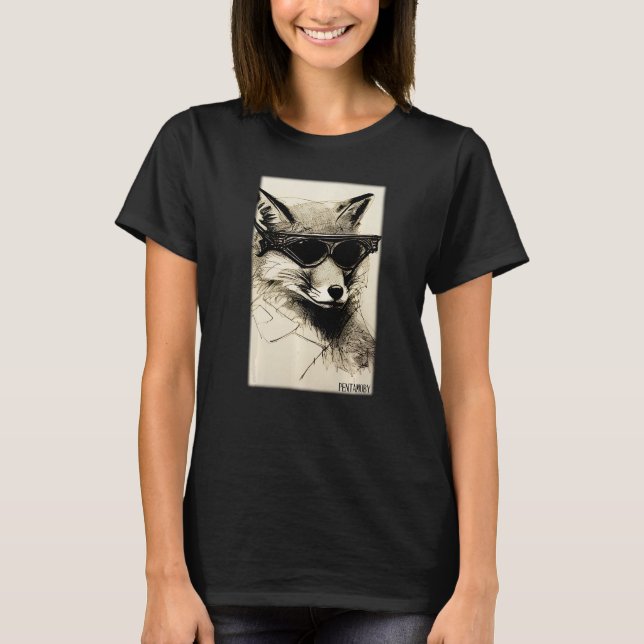 Camiseta Fox Gafas de sol de Fox Wildlife Animals Zoo Fores (Anverso)