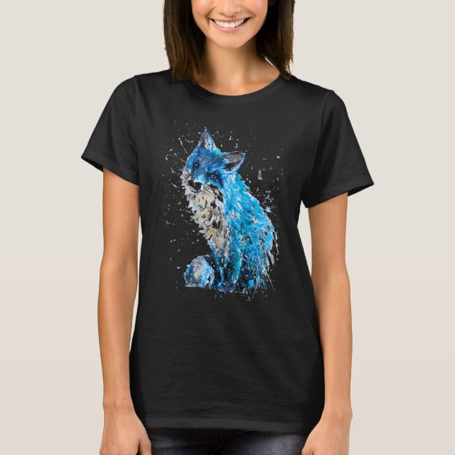 Camiseta Fox Hand Pintado Ice Fox (Anverso)