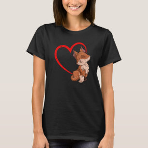 Camiseta Fox Heart Forest Animal Nature Wildlife