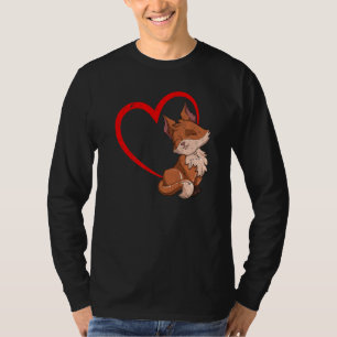 Camiseta Fox Heart Forest Animal Nature Wildlife