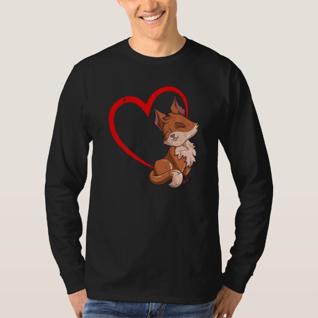 Camiseta Fox Heart Forest Animal Nature Wildlife (Anverso)
