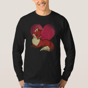 Camiseta Fox Heart Forest Animal Wildlife Cute Fox