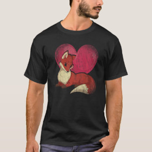 Camiseta Fox Heart Forest Animal Wildlife Cute Fox