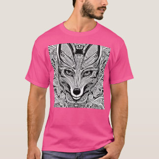 Camiseta Fox Ilustracion Motif Colorful Artistic Fox Cute