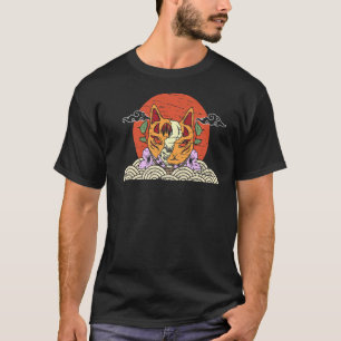 Camiseta Fox japonesa Máscara kitsune estética Fox japonesa