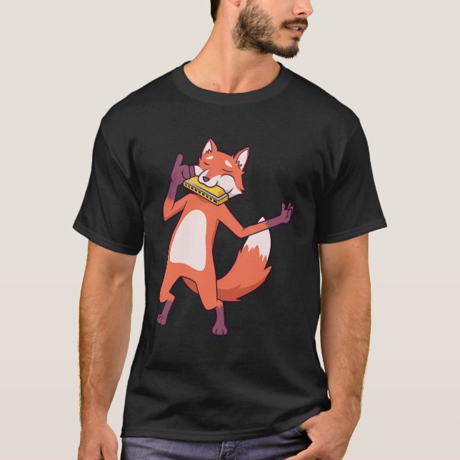 Camiseta Fox juega a Harmonica (Anverso)