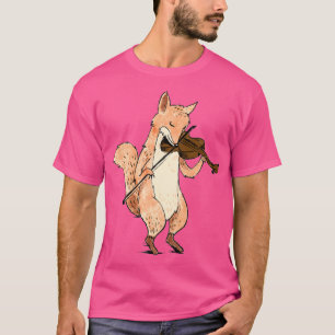 Camiseta Fox Jugando Violin Cute Funny Player Gift S