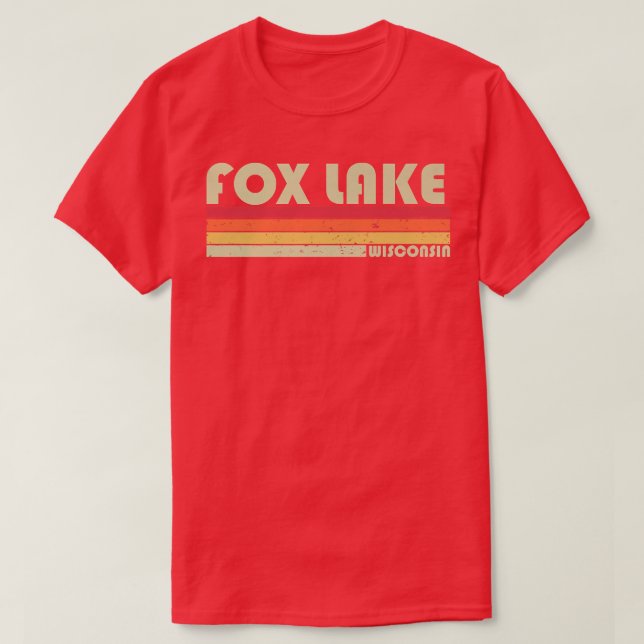 Camiseta FOX LAKE WISCONSIN Gracioso Pesca Camping Summer G (Diseño del anverso)