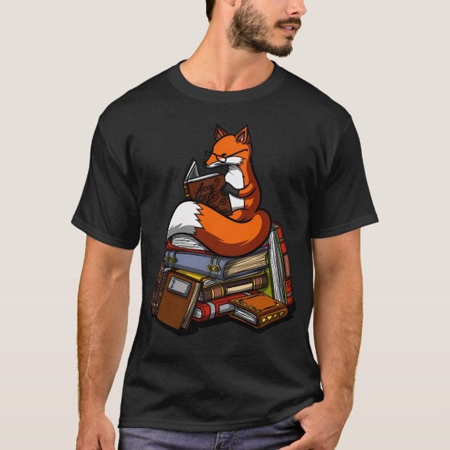 Camiseta Fox leyendo un libro (Anverso)