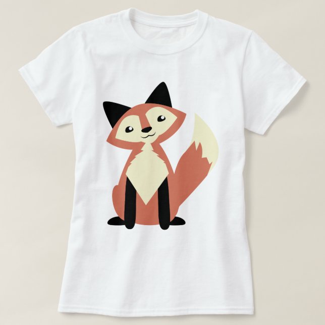 Camiseta Fox lindo de la Cabeza-inclinación (Diseño del anverso)