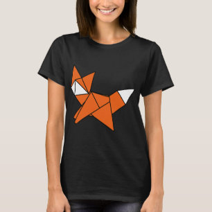 Camiseta Fox Lover Cute Origami Red Fox Japonés Minimalista
