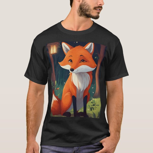 Camiseta Fox maliciosa con sofisticación (Backgro claro (Anverso)