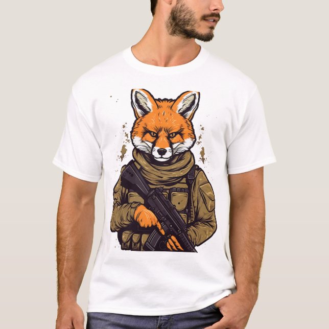 Camiseta Fox Militar del Ejército Fox de Soldado (Anverso)
