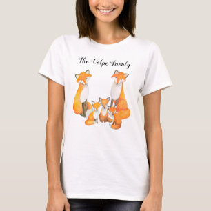 Camiseta Fox Mom Dad Kids Cute la familia de Personalizados