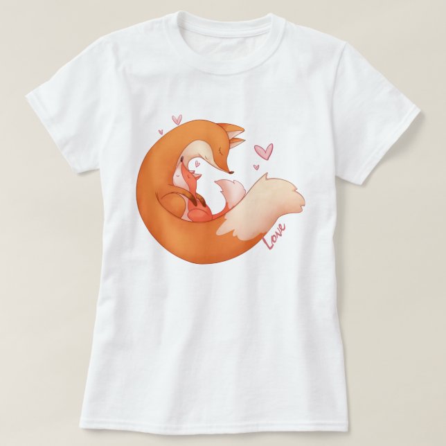 Camiseta Fox Mom y Baby T-Shirt (Diseño del anverso)