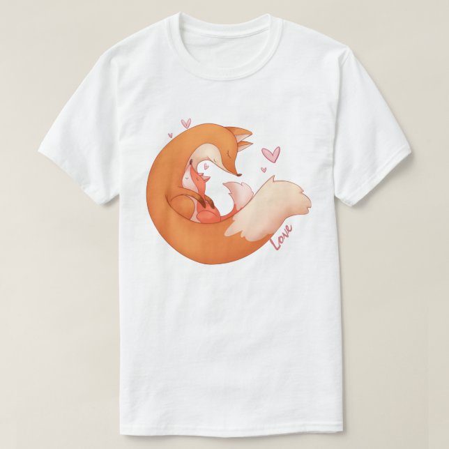 Camiseta Fox Mom y Baby T-Shirt (Diseño del anverso)