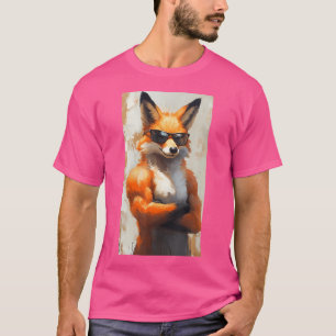 Camiseta Fox Muscular Tough-Looking con gafas de sol Divers