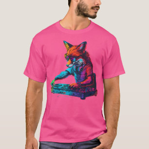 Camiseta Fox Music Dj Dance Club Techno House Music Turntab
