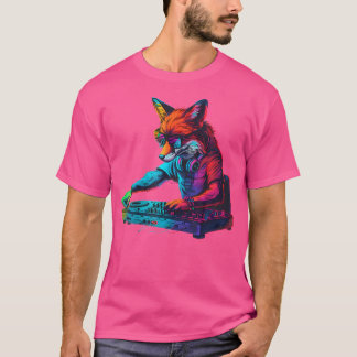 Camiseta Fox Music Dj Dance Club Techno House Music Turntab
