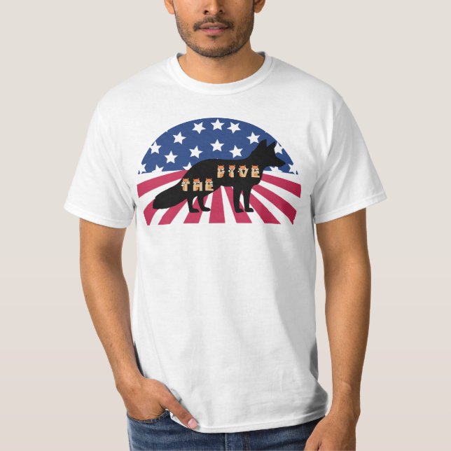 Camiseta Fox News The Five Fox y American Flag (Anverso)
