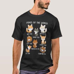 Camiseta Fox Of The World Fox Animals Educational