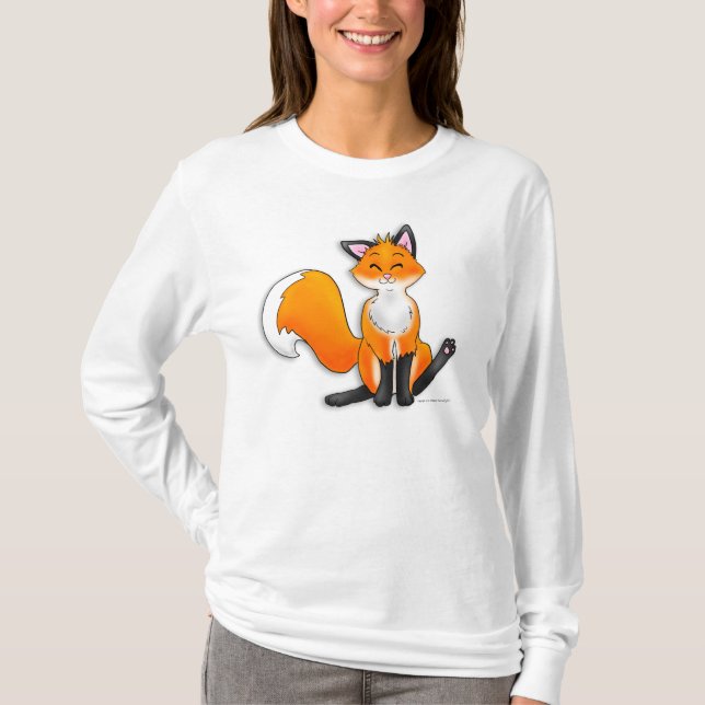 Camiseta Fox para la sudadera con capucha de las mujeres (Anverso)