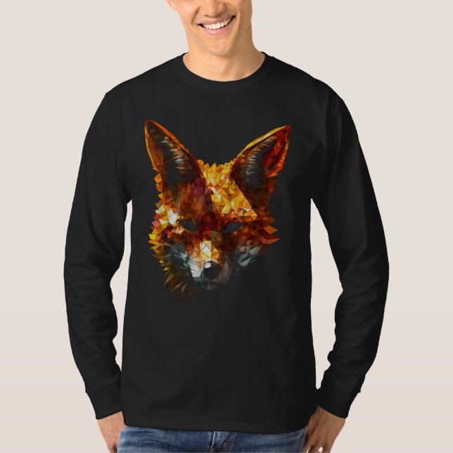 Camiseta Fox Polygon  Art Animal Fox (Anverso)
