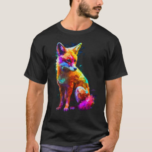 Camiseta Fox Polygon Colorful Animal Fox