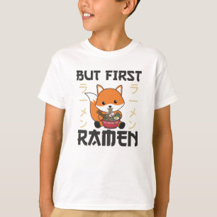Camiseta Fox Powered By Ramen Cute Kawaii Foxes