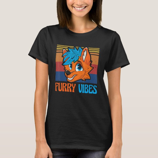 Camiseta Fox Proud Furry Vibes Furry Tail Furry Person Cosp (Anverso)
