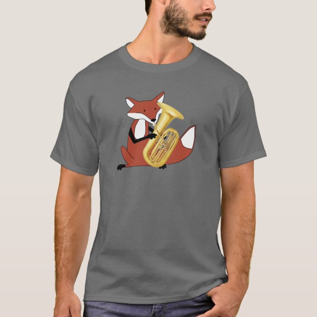 Camiseta Fox que juega la tuba (Anverso)