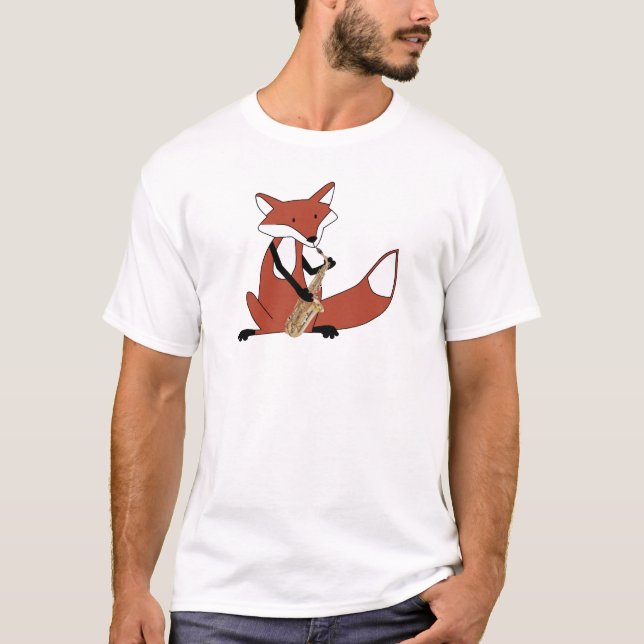 Camiseta Fox que toca el saxofón (Anverso)