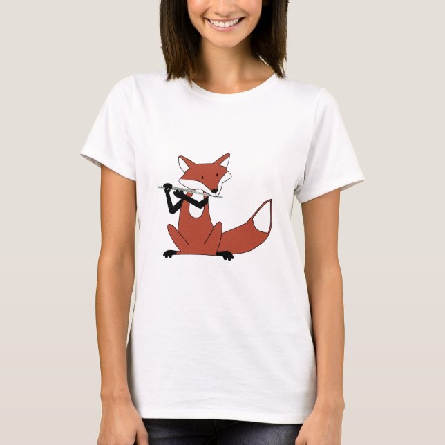 Camiseta Fox que toca la flauta (Anverso)