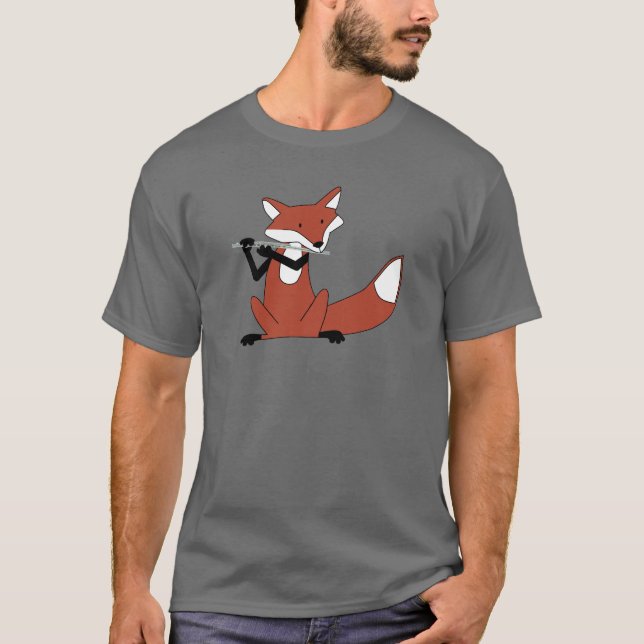 Camiseta Fox que toca la flauta (Anverso)