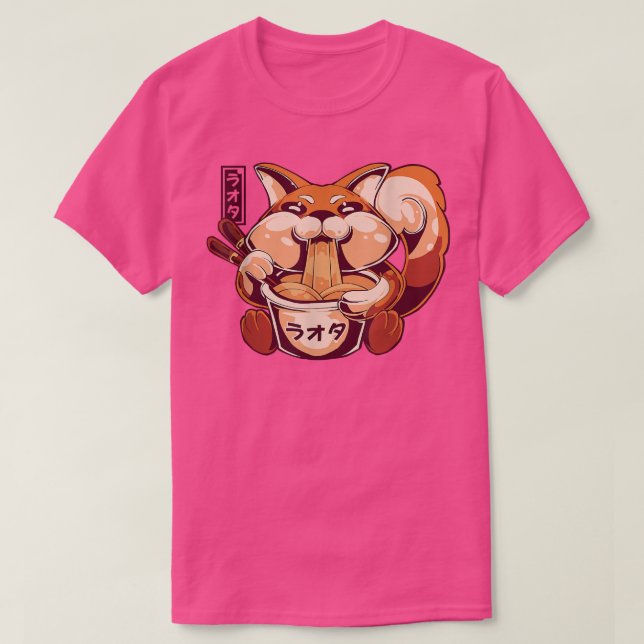 Camiseta Fox Ramen Noodle Love Noodles Gifts Japan Food (Diseño del anverso)